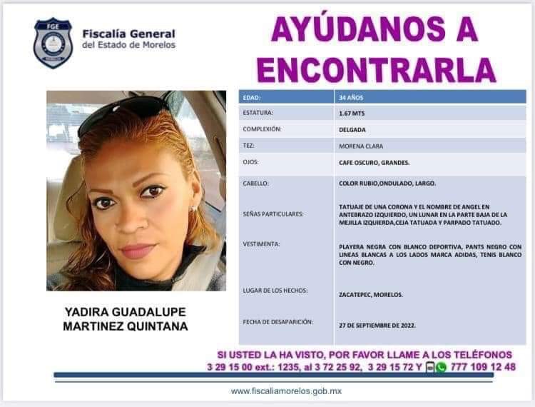 POLICÍA DE ZACATEPEC DESAPARECIDA, DENUNCIÓ ACOSO SEXUAL