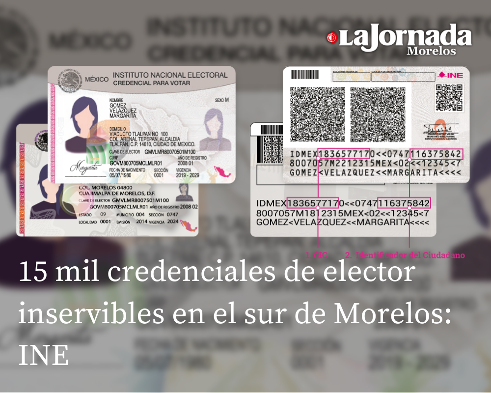 15 mil credenciales de elector inservibles en el sur de Morelos: INE