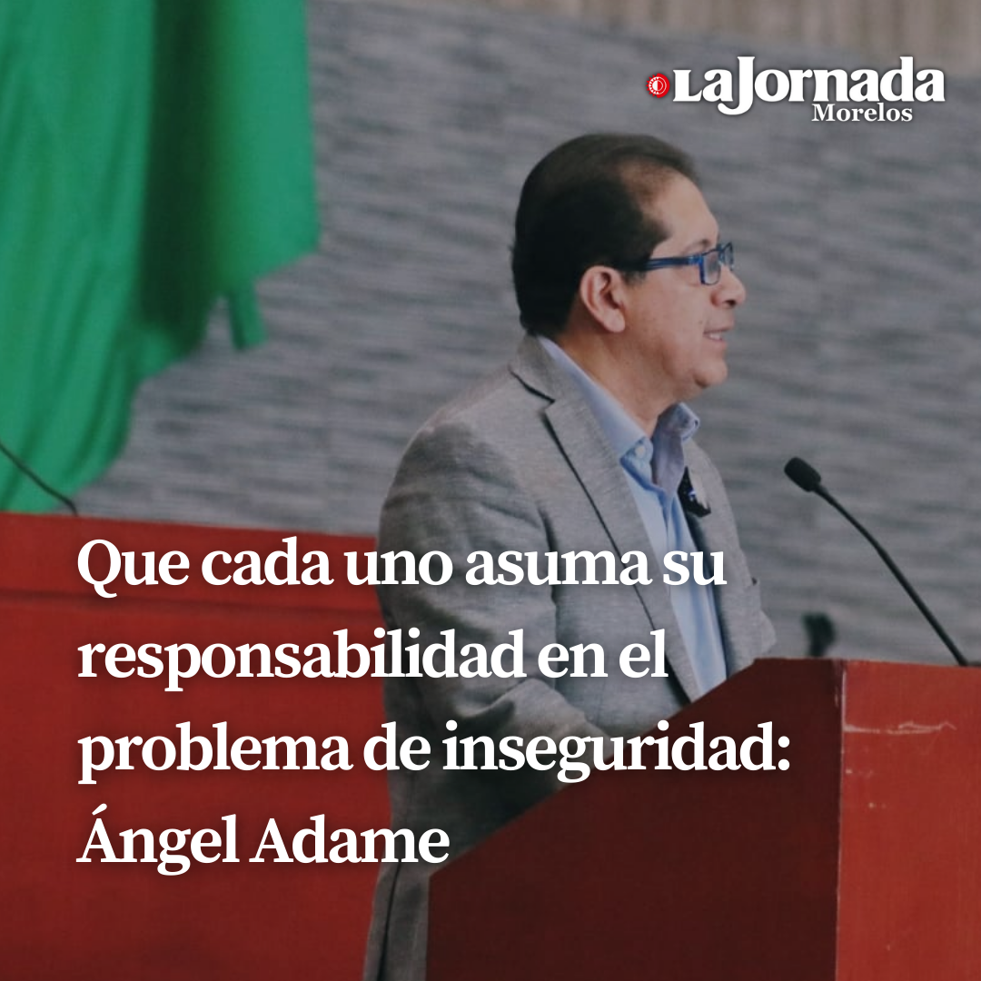 Que cada uno asuma su responsabilidad en el problema de inseguridad: Ángel Adame  
