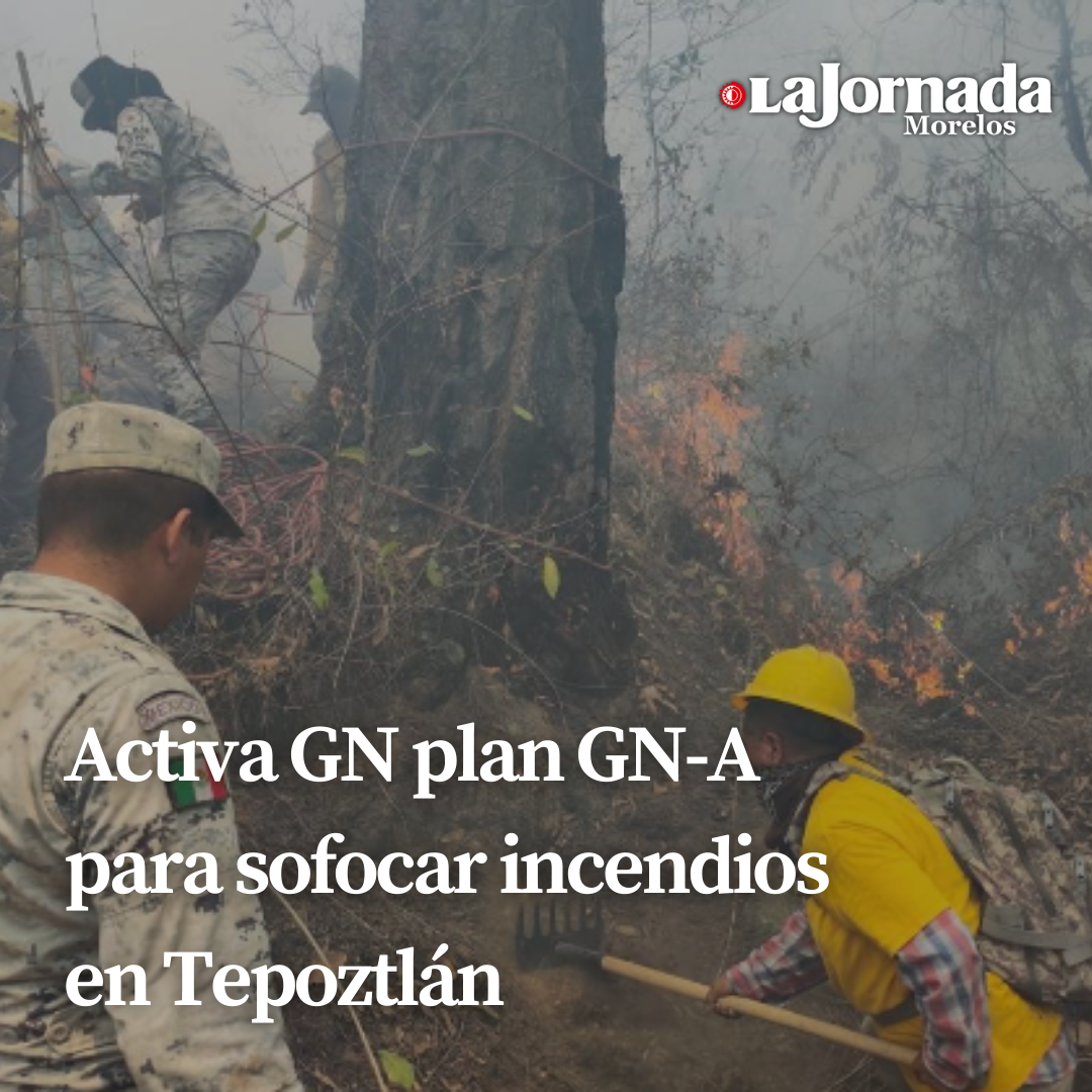 Activa GN plan GN-A para sofocar incendios en Tepoztlán 