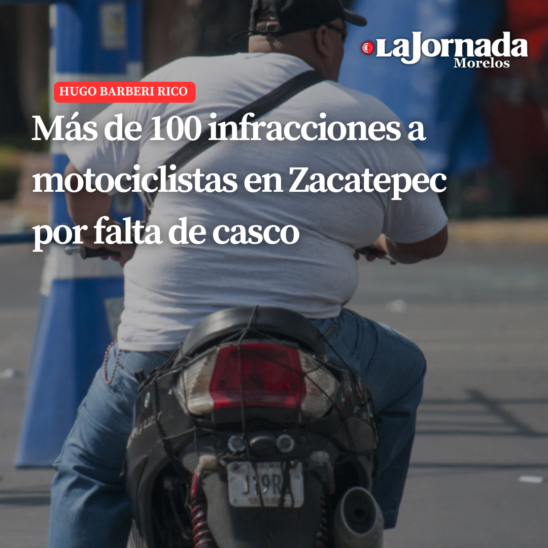 Más de 100 infracciones a motociclistas en Zacatepec por falta de casco 