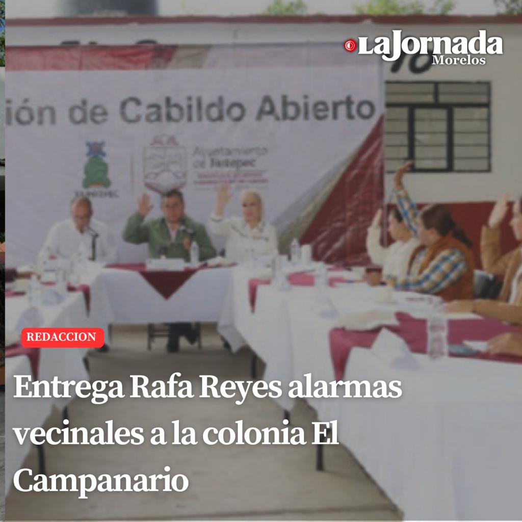 Entrega Rafa Reyes alarmas vecinales a la colonia El Campanario