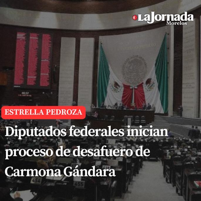 Diputados federales inician proceso de desafuero de Carmona Gándara