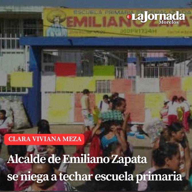 Alcalde de Emiliano Zapata se niega a techar escuela primaria