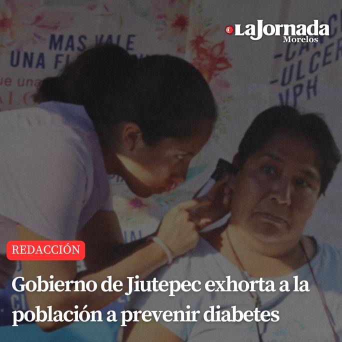 Gobierno de Jiutepec exhorta a la población a prevenir diabetes