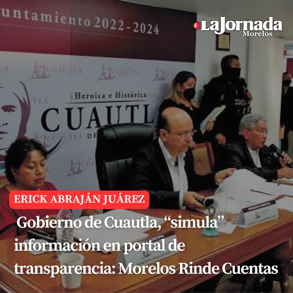 Gobierno de Cuautla, “simula” información en portal de transparencia: Morelos Rinde Cuentas
