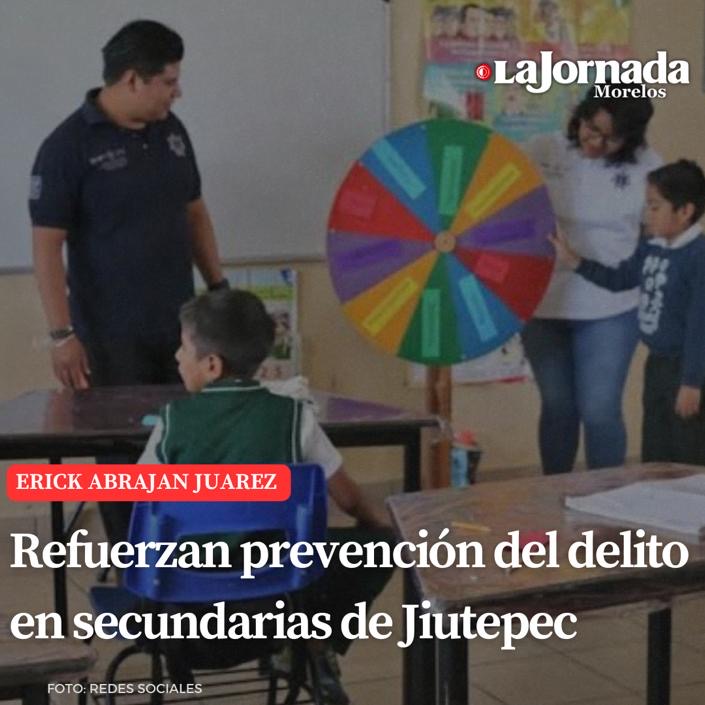 Refuerzan prevención del delito en secundarias de Jiutepec