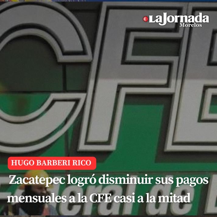 Zacatepec logró disminuir sus pagos mensuales a la CFE casi a la mitad