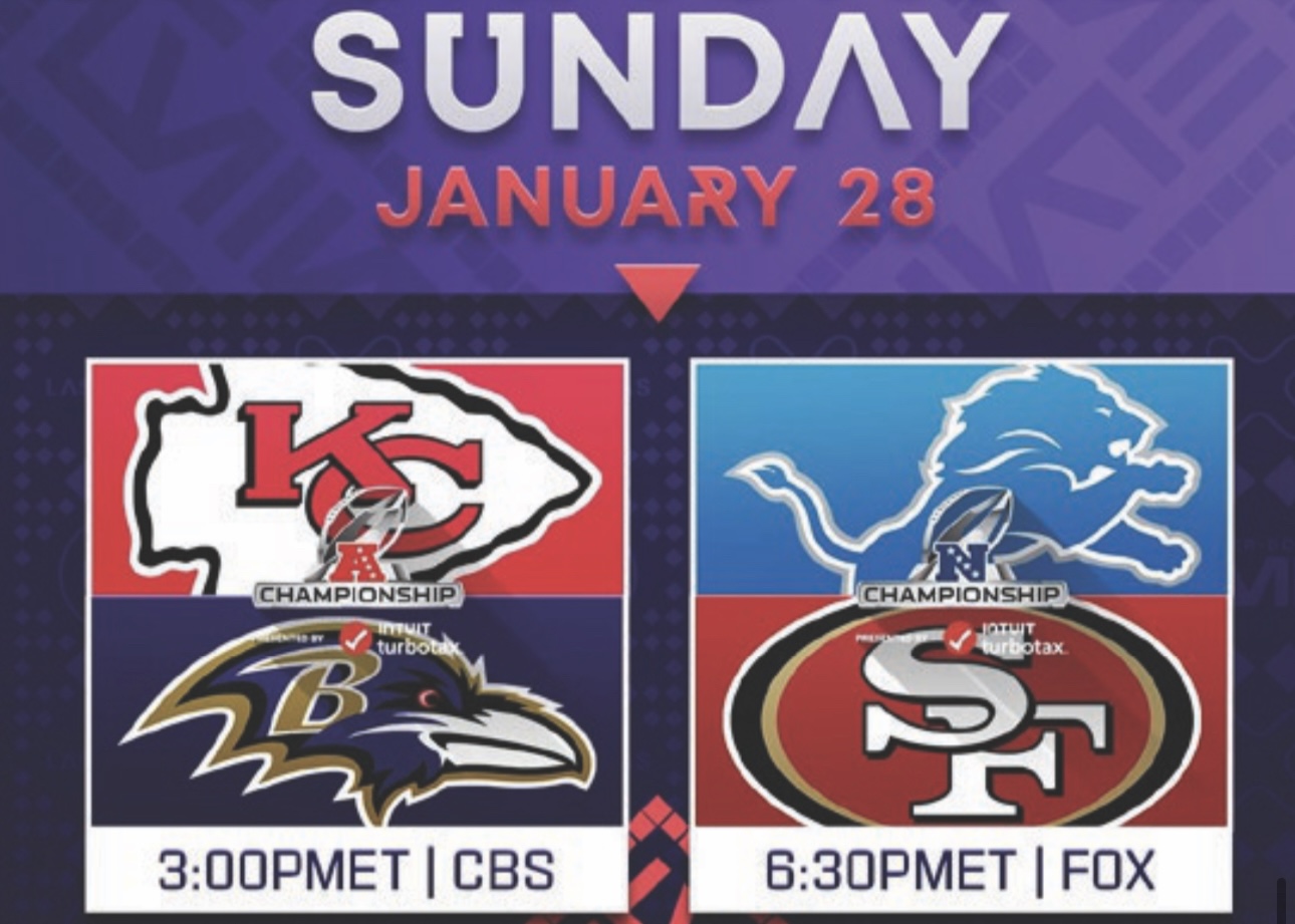 Cuatro equipos disputan hoy los dos boletos al Super Bowl LVIII