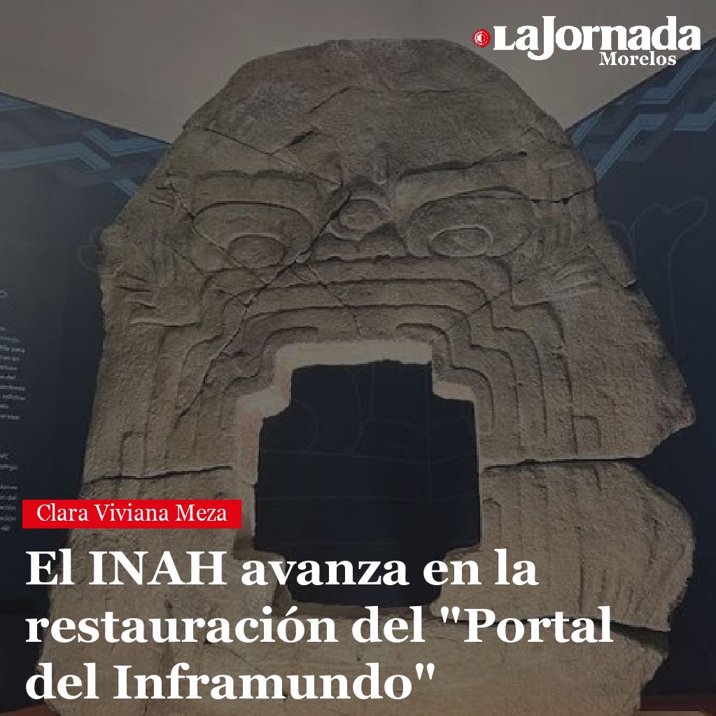 El INAH avanza en la restauración del “Portal del Inframundo”