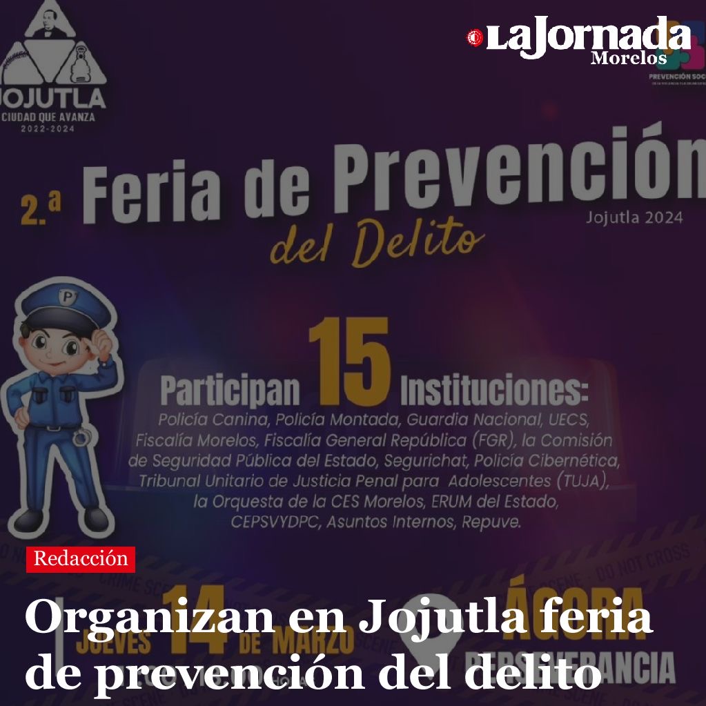 Organizan en Jojutla feria de prevención del delito
