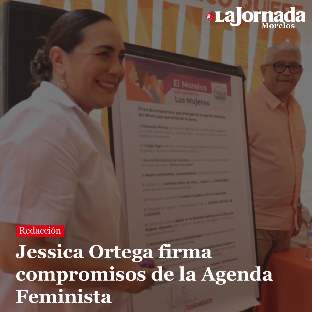 Jessica Ortega firma compromisos de la Agenda Feminista