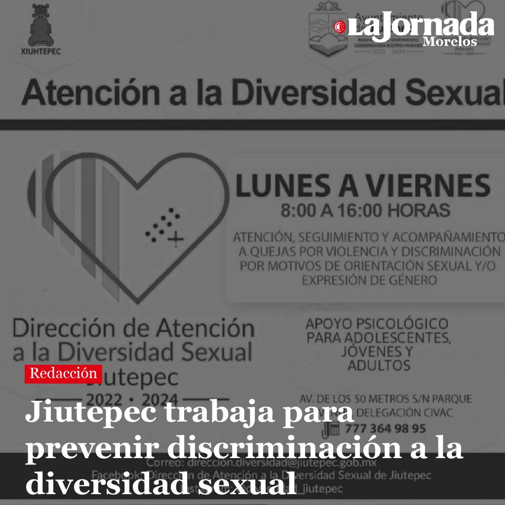Jiutepec trabaja para prevenir discriminación a la diversidad sexual
