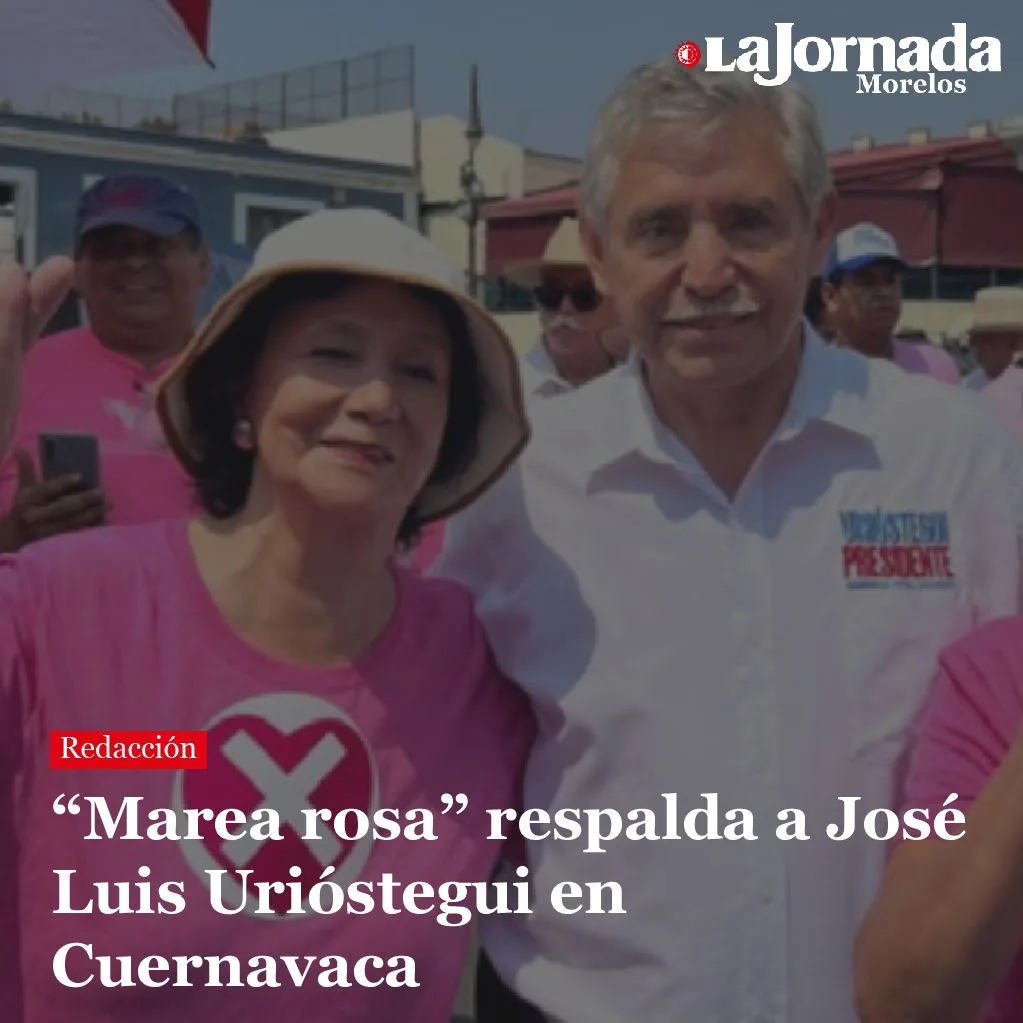 “Marea rosa” respalda a José Luis Urióstegui en Cuernavaca