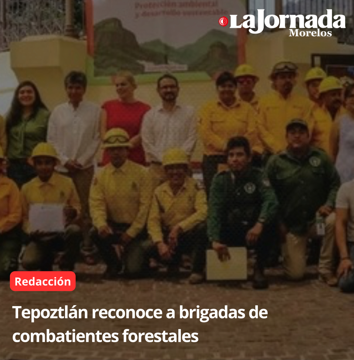 Tepoztlán reconoce a brigadas de combatientes forestales